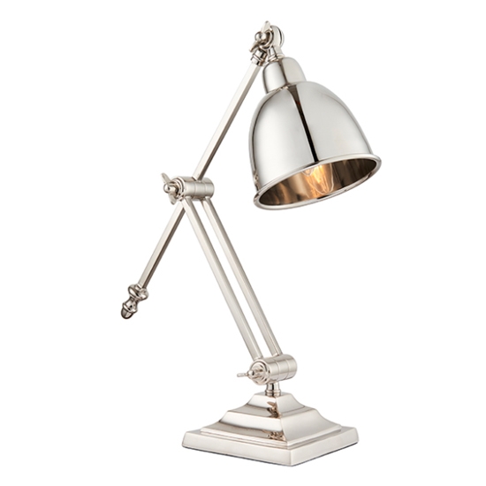 Raskin Led Task Table Lamp In Polished Nickel