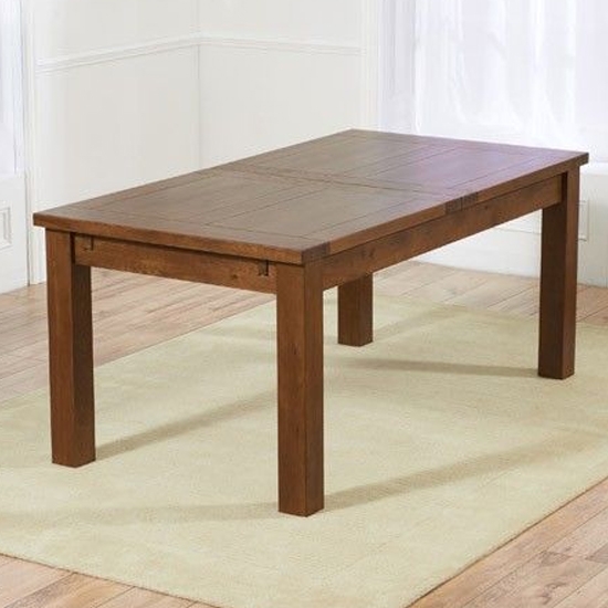 Rustique Large Extending Wooden Dining Table In Dark Oak