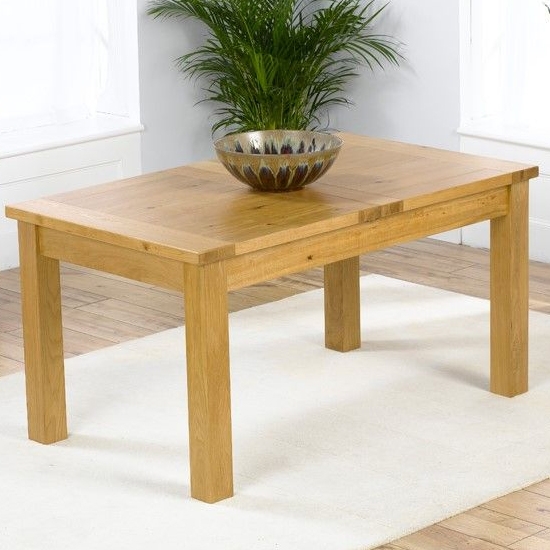 Rustique Rectangular Medium Wooden Dining Table In Oak