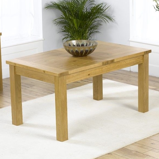 Rustique Rectangular Wooden Dining Table In Oak