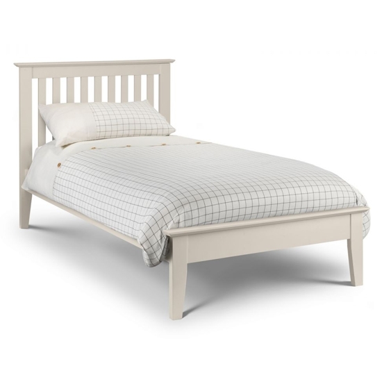 Salerno Shaker Wooden Single Bed In Ivory