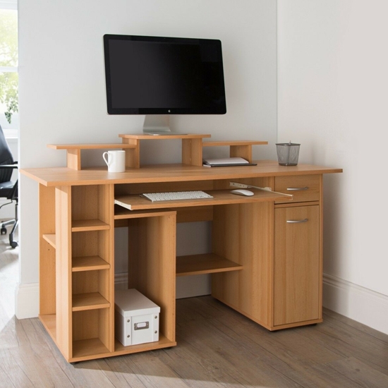 San Diego Wooden Computer Desk In Beech Effect