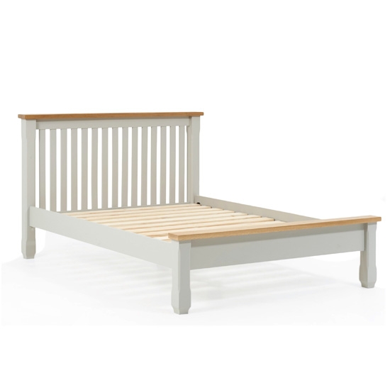 Sandringham Wooden Double Bed In Oak And Grey