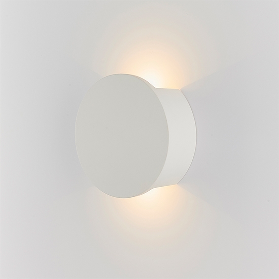 Sanna Led 155mm Wall Light In Smooth White Plaster