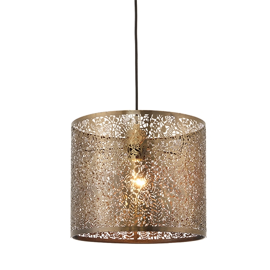 Secret Garden 300mm Led Ceiling Pendant Light In Antique Brass