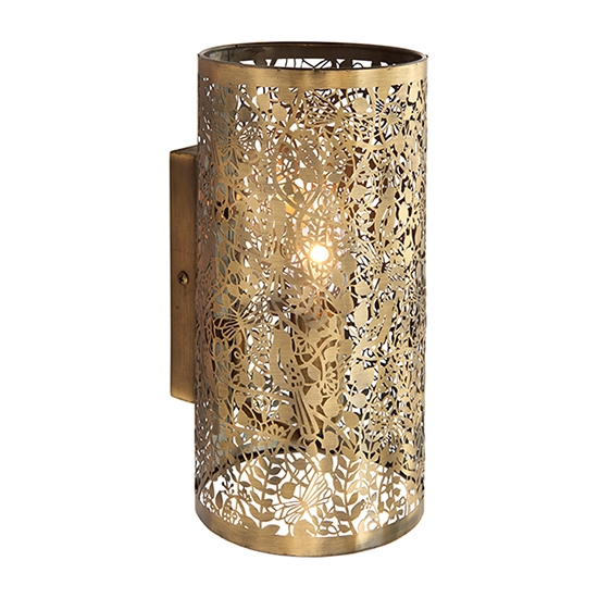 Secret Led Garden Wall Light In Antique Brass