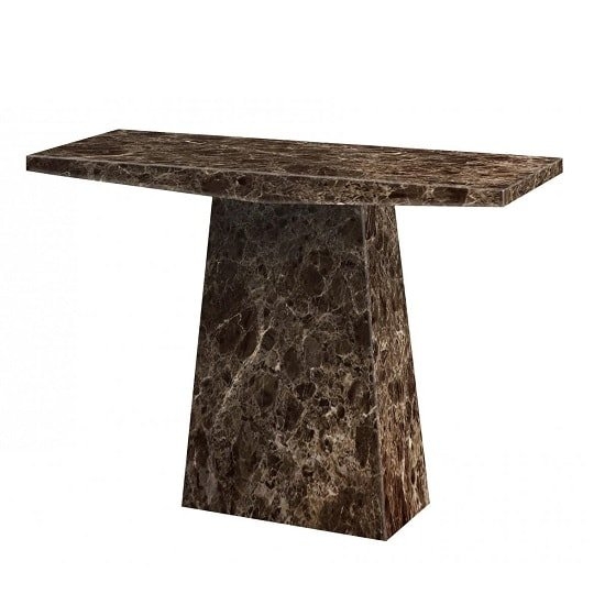 Senegal Marble Console Table In Natural Stone