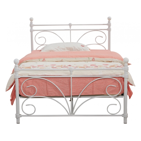 Separo Metal Single Bed In White