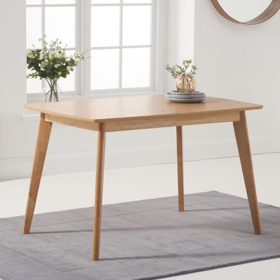 Seth Rectangular Wooden Dining Table In Oak