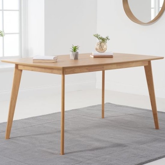 Seth Wooden 150cm Dining Table In Oak