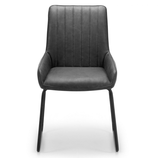 Soho Faux Leather Dining Chair In Black