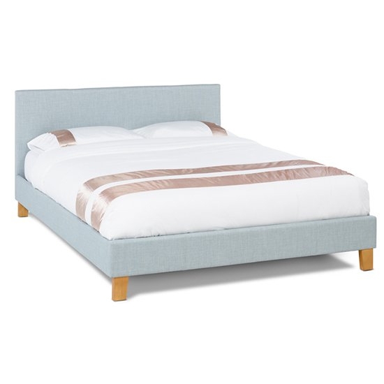 Sophia Fabric Upholstered Small Double Bed In Ice