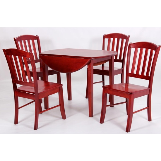 Southall Dropleaf Wooden Dining Set In Mahogany