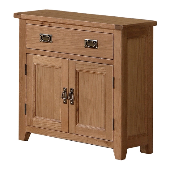 Stirling Compact Sideboard In Light Oak With 2 Doors And 1 Drawer