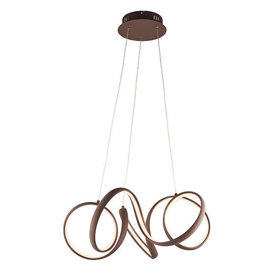 Synergy Small Ceiling Pendant Light In Coffee Sand With Frosted Diffuser