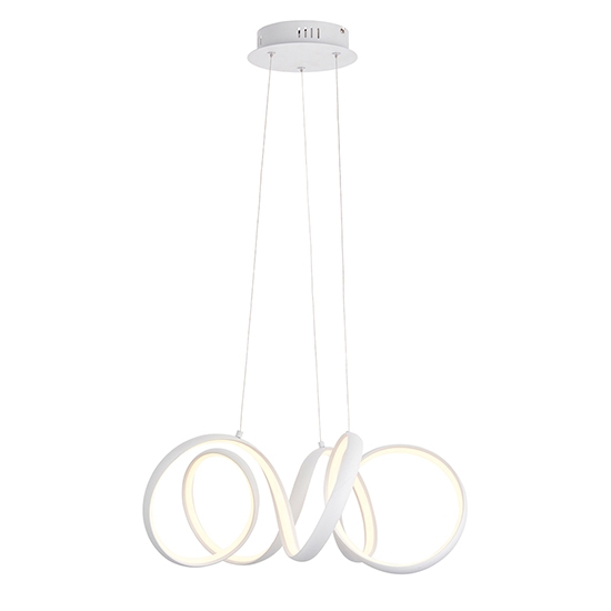 Synergy Small Ceiling Pendant Light In Sand White With White Diffuser