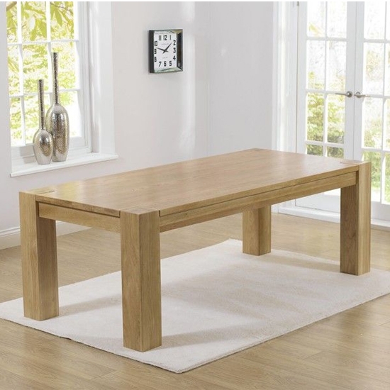 Tampa Rectangular Extra Large Wooden Dining Table In Oak