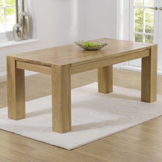 Tampa Rectangular Large Wooden Dining Table In Oak