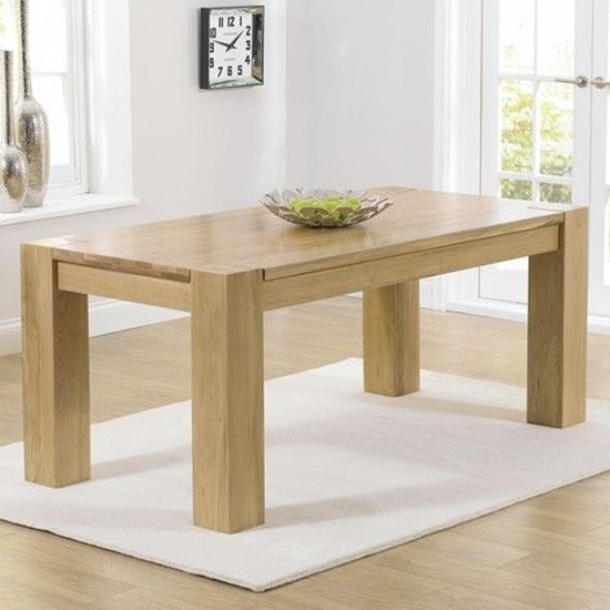 Tampa Rectangular Medium Wooden Dining Table In Oak