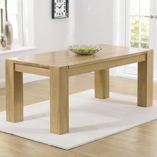 Tampa Rectangular Small Wooden Dining Table In Oak