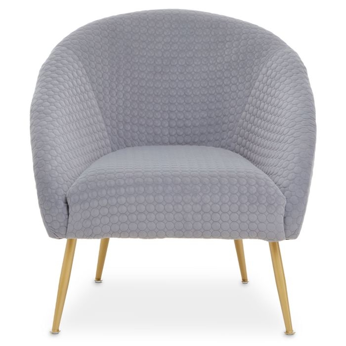 Tania Velvet Upholstered Occasional Bedroom Chair In Grey