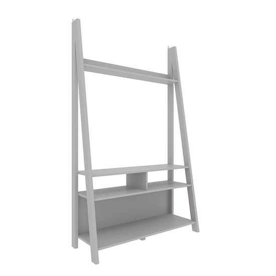 Tiva Wooden Ladder Design Tv Stand In Grey