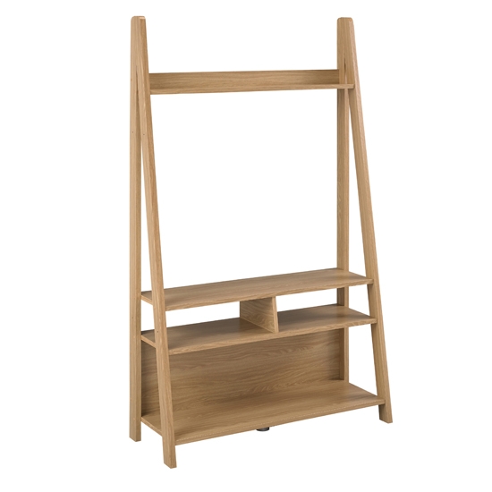 Tiva Wooden Ladder Tv Stand In Oak