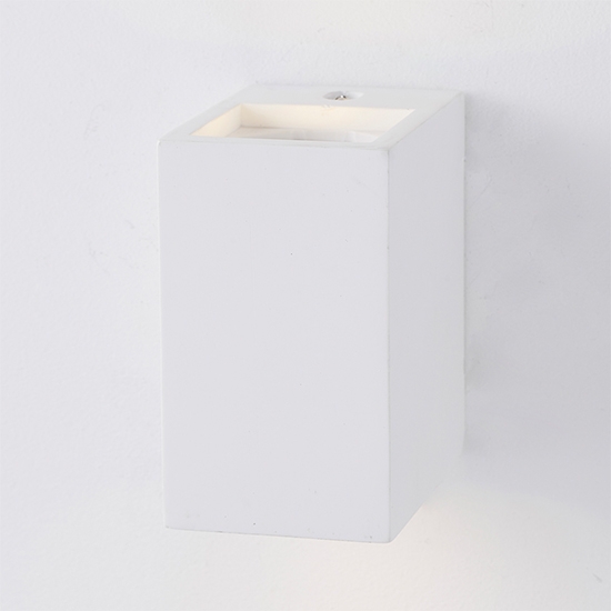 Tor Led 2 Lights Wall Light In Smooth White Plaster