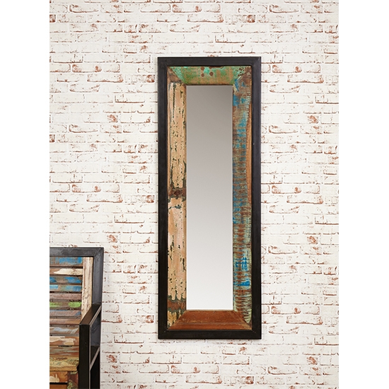 Urban Chic Wooden Landscape Or Portrait Large Wall Mirror