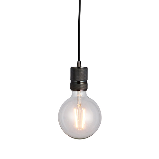 Urban Led Ceiling Pendant Light In Modern Black Chrome