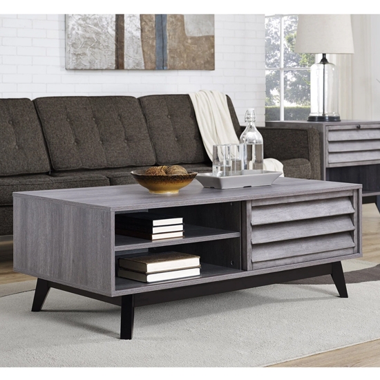 Vaughn Wooden Coffee Table In Grey Oak