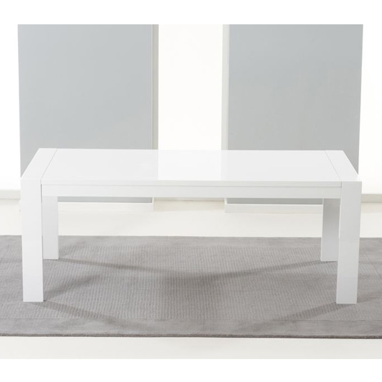 Venice Extending Wooden Dining Table In White High Gloss