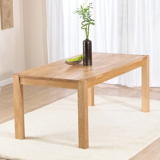 Verona Rectangular Large Wooden Dining Table In Oak