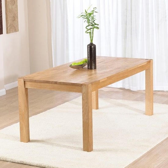 Verona Rectangular Small Wooden Dining Table In Oak