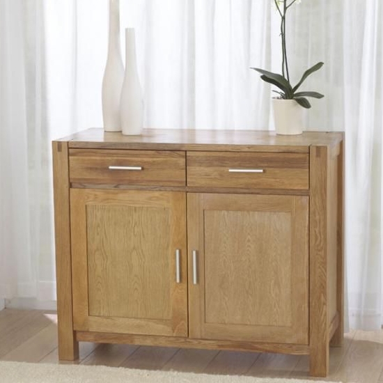 Verona Wooden 2 Doors 2 Drawers Sideboard In Oak