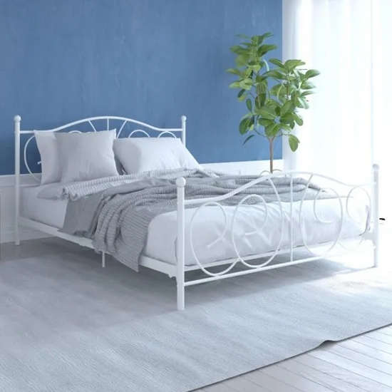 Victoria Metal King Size Bed In White