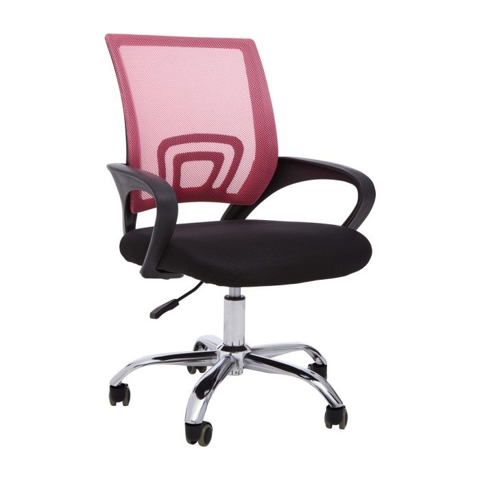 Westan Nylon Home And Office Chair In Pink With Black Armrest