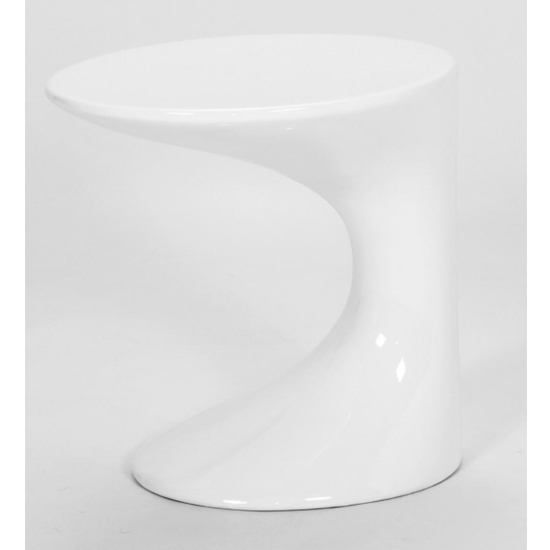 Wilcox Wooden Lamp Table In White High Gloss