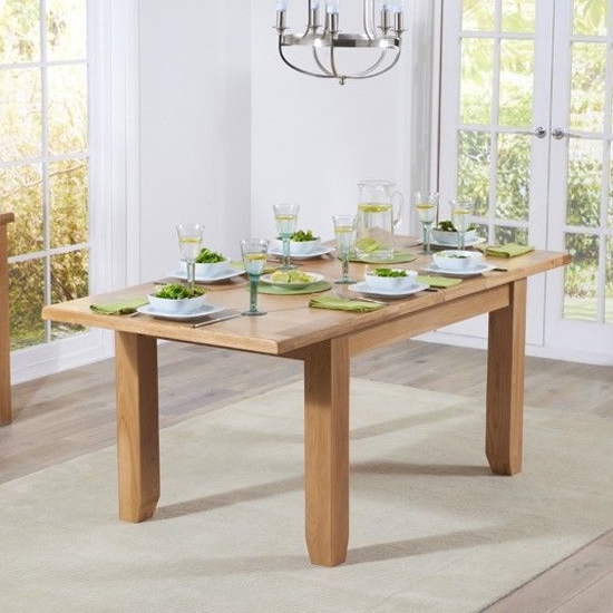 York Large Extending Wooden Dining Table In Oak